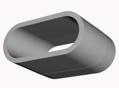 3D-Modell eines ovalen Rohrstücks